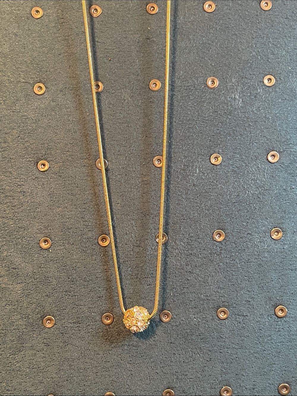 Christina Collection Spherical Pave Austrian Crystal Ball Snake Chain Necklace - Picture 5 of 5